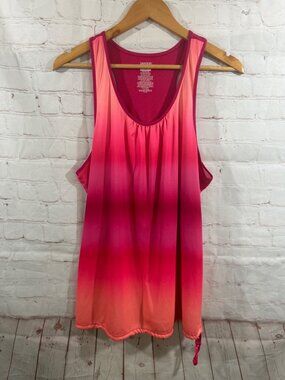 Danskin Now Loose Razorback Top Womens Size XXL Pink Ombre (READ)